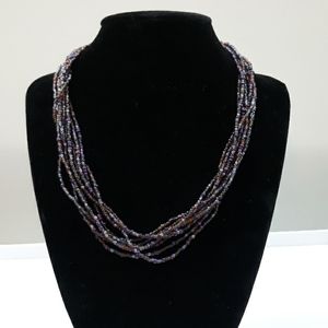 Purple beaded necklace